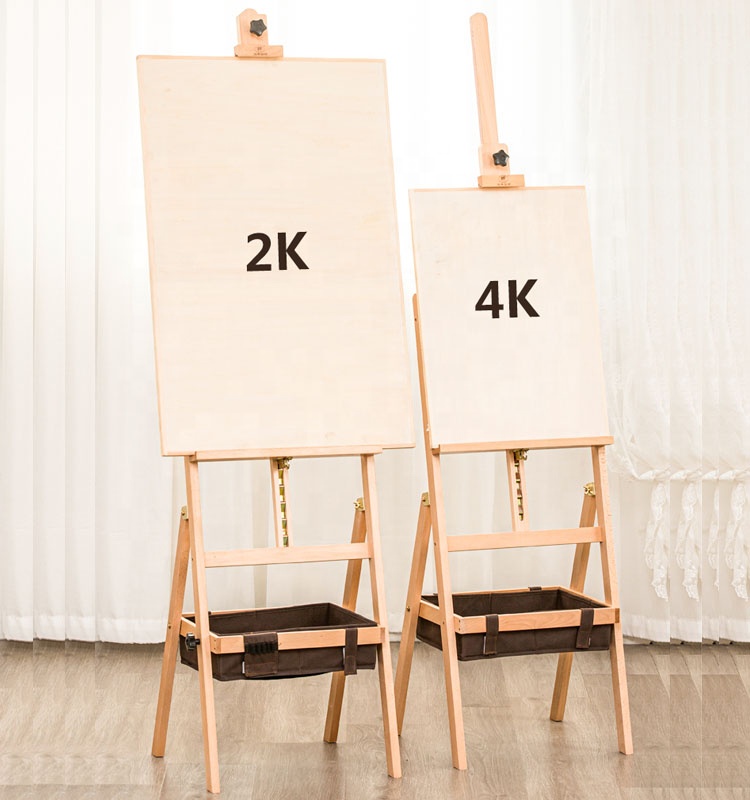 Student Sturdy Beechwood Adjustable Artwork Painting Drawing A-Frame Wood Easel for Lyre Studio