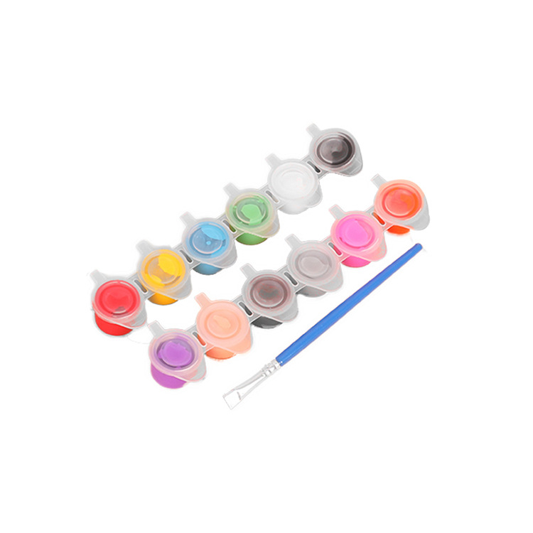 Customized Strip Acrylic Paint Disposable 3 ML 12 Color Strip Paints