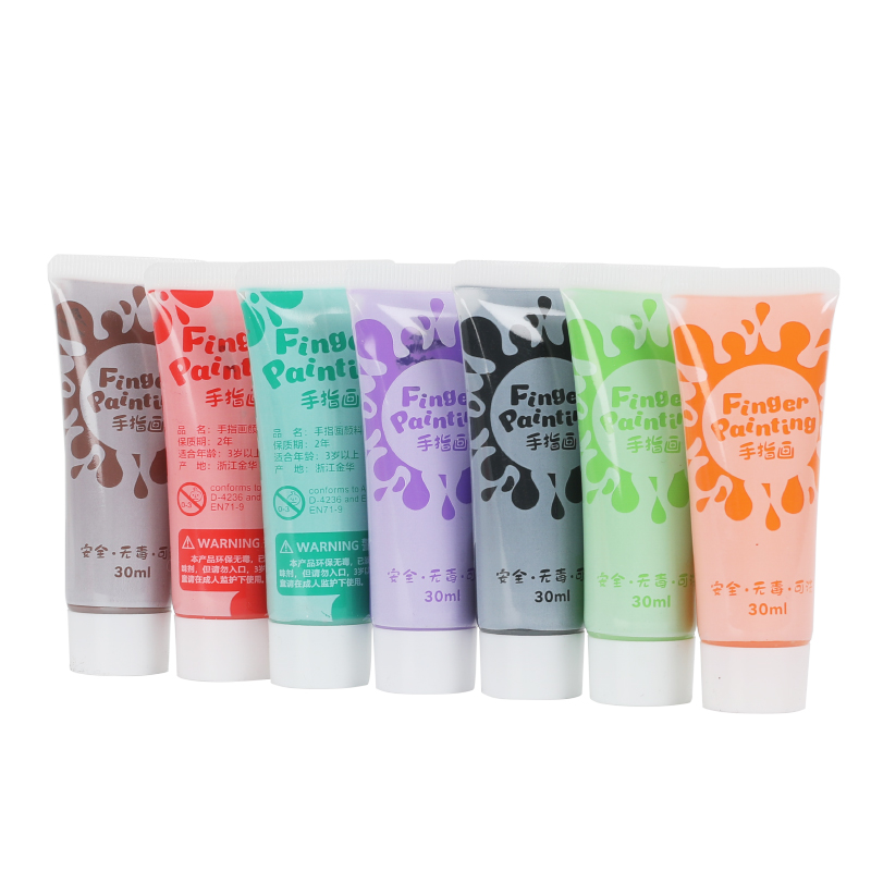 12 Color 30ML Soft Tube DIY Finger Paint Hand Paint Fuzzy Paint