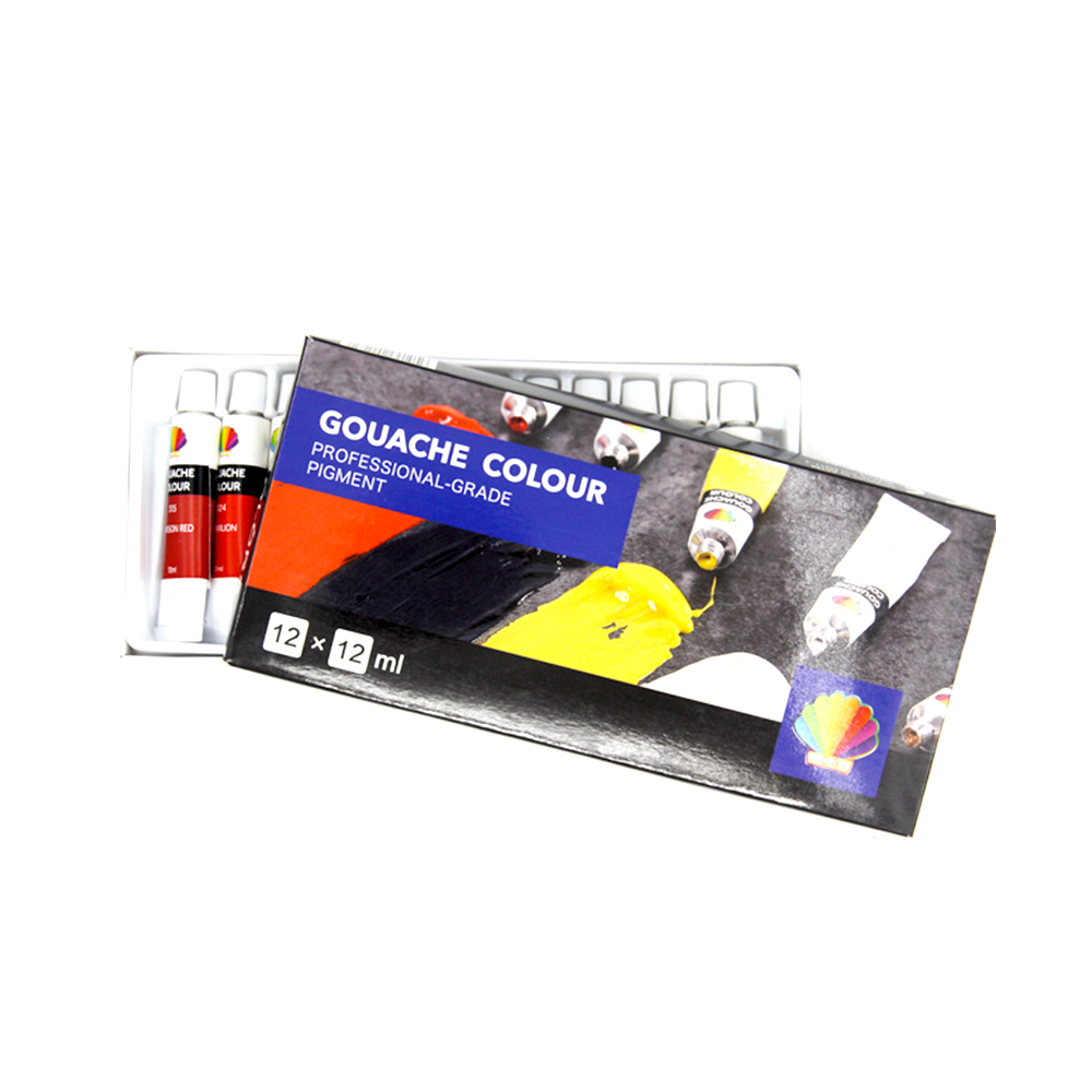 High Quality 12color 12ml Student-Grade Gouache Pigment