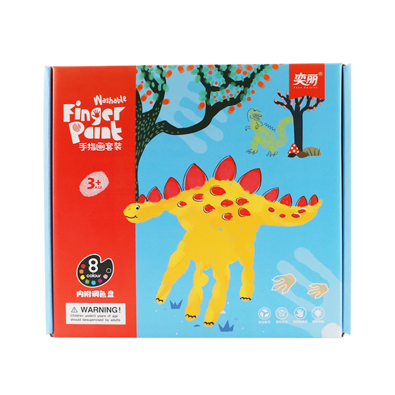 Factory Supply Hand Paint 8 Color 60 ML Washable Finger Paint Set