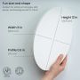 Stretched Canvas Oval Blank Canvases, 100% Cotton Art Supplies for Acrylic Pouring and Oil Painting