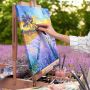 Stretched Canvas Blank White Canvases, 100% Cotton Art Supplies for Acrylic Pouring and Oil Painting