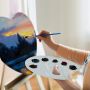 Heart-Shaped Artist Painting Canvas Panel Boards, Cotton Stretched Primed Blank Canvas Panels For Students Artist
