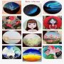  6/8/12/16 inch round canvas acrylic primer oil painting panel art student student painter