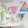 Stretched Canvas Triangle Blank Canvas on Pine Wood Frame 100% Cotton Art Supplies for Acrylic Pouring and Oil Painting
