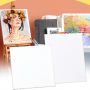 White Canvas Watercolor Cloth Frame DIY Painting Frame Canvas Blank Cotton Fabric Plain Painting for Artworks