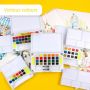 portable kids solid cake water colors artist glossy water color paint set