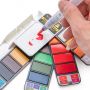 New arrival portable pocket travel bright color 42 olors solid watercolor paint set