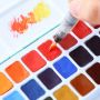 portable kids solid cake water colors artist glossy water color paint set