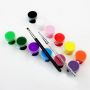 Affordable Kids Craft Acrylic Paint Pot Set 12 Pots with 12 colors.