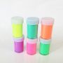 6 Non Washable Neon Colors UV Black Light Fabric Paint