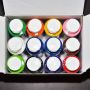 2oz Water Based Crafters Acrylic Paint Art Craft All Colours Non Toxic, Vibrant Colors 12 Assorted Vibrant Colors Set PET Bottle