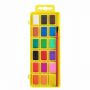 Bulk wholesale 18 colors opaque watercolor paint tablets with paintbrush
