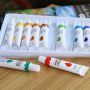 12 Vivid Colors Richly Pigmented Heavy Body Acrylic Paint Set for Beginners and Hobby Painters