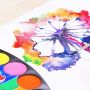8 Assorted Opaque Colors Washable Giant Tempera Paint Cakes Dia4.0cm
