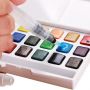 Travel Pocket Watercolor Field Sketch Set - 36 assorted Colors with 2 Water Brushes
