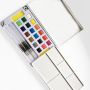 18 Half Pan Colors Pocket Travel Box Watercolor Paint Set
