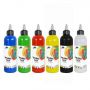 6 color assorted 8 fl oz washable tempera paint for kids sponge painting &finger painting