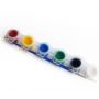 Factory wholesale cheap 6x3ml strip pot acrylic paint set w/paint brush