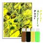 4 Colors Pre Mixed High Flow Pouring Acrylic Paint Set