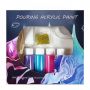 4 Color 2 oz Pre-Mixed High Flow Ready to Pour Acrylic Pouring Paint Set