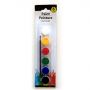 Factory wholesale cheap 6x3ml strip pot acrylic paint set w/paint brush
