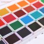 Art Supplies 48 Colors Solid Watercolor Paint Set With Water Brush Pen