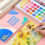 Keep Smiling Quality Portable Tin Box Solid Pigment 36 Colors Watercolor Paints Set With Watercolor Brush Pen For Painting