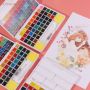 Professional Quality 36 Colors Solid Watercolor Paint Set With Water Brush Pen