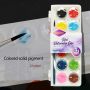 12 Colors Bright Non-Toxic Watercolor Paint Cake Beginner Students Solid Water Colour Paint Sets