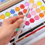 Keep Smiling Quality Portable Tin Box Solid Pigment 36 Colors Watercolor Paints Set With Watercolor Brush Pen For Painting