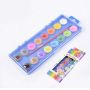 Children Kids Painting Set Non-Toxic Drawing Paint 16 Colors Solid Cake Powder Watercolor Paint Set For Kids Drawing
