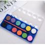 Eco Children Watercolor Paints Creative 12 Colors Nontoxic Solid Cake Watercolor Paint Set