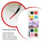 12 Colors Bright Non-Toxic Watercolor Paint Cake Beginner Students Solid Water Colour Paint Sets