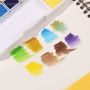 Professional Quality Non-Toxic 12 Colors Solid Watercolor Paint Set With Water Brush Pen