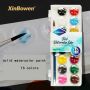 Beginners Entry Painting Supplies Color Water Painting 16 Colors Washable Water Soluble Solid Watercolor Powder Paint Set
