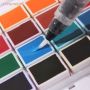 Professional Water Color Set Art Supply 24 Colors Solid Watercolor Paint Set With Water Brush Pen