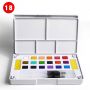 100% DRY SOLID 12/18/24/36/48/72/90 NEON METALLIC COLORS COLORFUL WATERCOLOR PALETTE PAINT SET