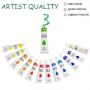 School Professional Artist Paint Canvas Waterproof Non-toxic Water-based Permanent 12 Colors Acrylic Paint