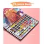 Solid watercolor paint set box water color pigment portable for school students beginner art supplies