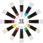 wholesale acrylic artist paint 12ml small acrylic paint for Artist 12 color acrylic color set