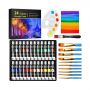 folk art acrylic paint walmart 12ml acrylic paint 24 set non acrylic paint with Brushes, Palette & Painting Canvas