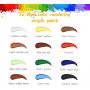walmart acrylic paint 35ml tube acrylic paint set with brushes,palette and 12 colors acrylic paint
