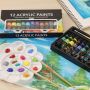 acrylic paint set 12ml 12colors Pigments Great acrylic paint artist for Kids Beginners, painter, Children, Student