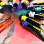 22ml acrylic paint non toxic kids paint 36 acrylic painting colour with 1 Acrylic Medium & 3 Brushes, for Artists, Hobby