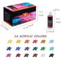 pour up acrylic paint set 18colors 120ml acrylic paint