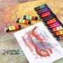 acrylic professional painting artists acrylic paint art ranger 24colors 30ml for canvas, wood, fabric