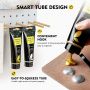 120ml 2 acrylic colour paint professional gold acrylic paints for canvas, glass, wood, stone, artist acrylic paint
