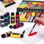 acrylic paint 48 with 12 art brushes artist acrylic paint professional 60ml acrylic paints in bottles